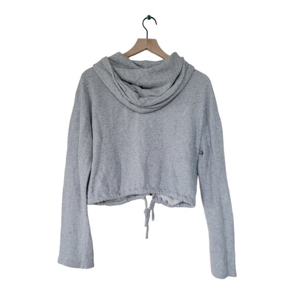 Juicy Couture Crop Hoodie Sweater Jacket Size Large Gray - Picture 2 of 7